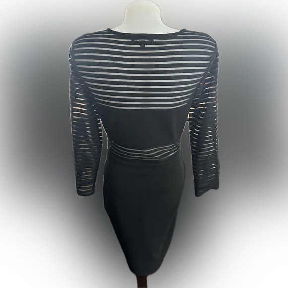 Lulu’s body con dress SZ M mesh striped dress - Picture 2 of 6